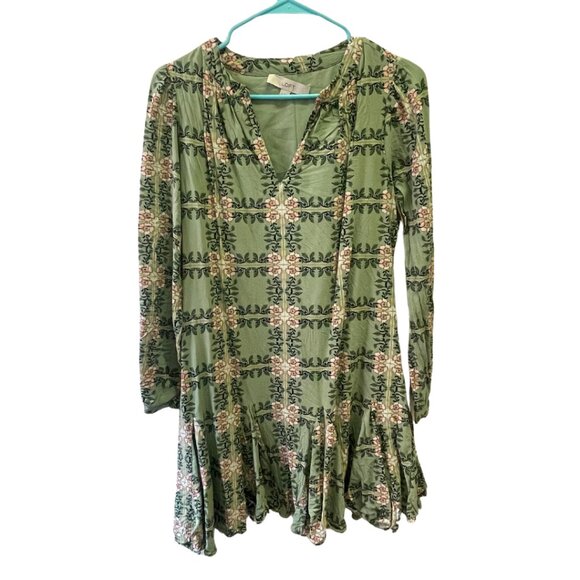 Loft Tiled Vine Godet Dress - Picture 3 of 5